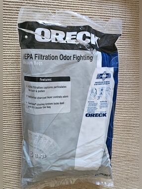 Oreck CCPK80H Type CC HEPA Filtration Odor Fighting Vacuum Bags - 6 Pack